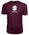 SUZUKI Premium Unisex Tee Shirt-Short Sleeves-ViralStyle-Maroon-S-Pixefy