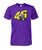 vr46 Valentino Ross Yamaha Unisex Cotton Tee Shirt-Short Sleeves-ViralStyle-Purple-S-Pixefy