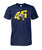 vr46 Valentino Ross Yamaha Unisex Cotton Tee Shirt-Short Sleeves-ViralStyle-Navy-S-Pixefy