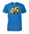 vr46 Valentino Ross Yamaha Unisex Cotton Tee Shirt-Short Sleeves-ViralStyle-Sapphire-S-Pixefy