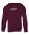 AUDI HEART BEAT Crew Neck Sweatshirt-Long Sleeves-ViralStyle-Maroon-S-Pixefy